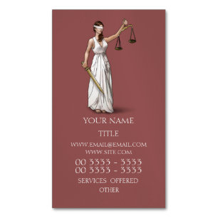 Justice - Marsala女性 マグネット名刺