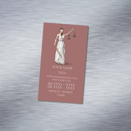 Justice - Marsala女性 マグネット名刺 (インサイチュ)