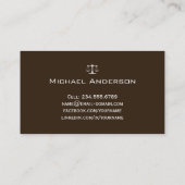 Justice of Scale Lawロゴリネンエレガントルック コーリングカード (裏面)