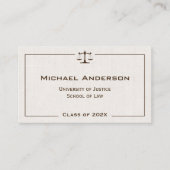 Justice of Scale Lawロゴリネンエレガントルック コーリングカード (正面)