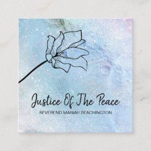 *~* JUSTICE OF THE PEACE - Moon Craters Flower スクエア名刺