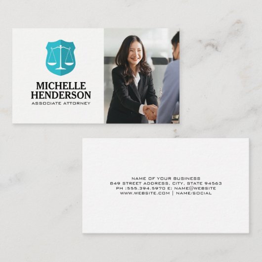 Justice Scales | Lawyer | Sales person 名刺 (正面/裏面)