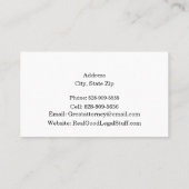 Justice Scales on Books -- Attorney 名刺 (裏面)