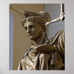 Justice Statue女性 ポスター