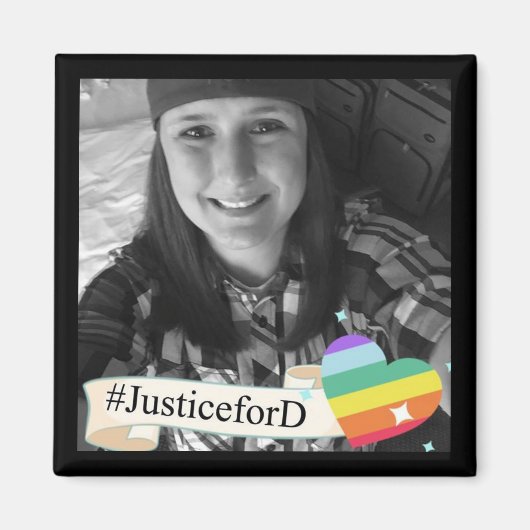 #JusticeForD磁石 マグネット (正面)