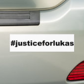 #justiceforlukas バンパーステッカー (車上)
