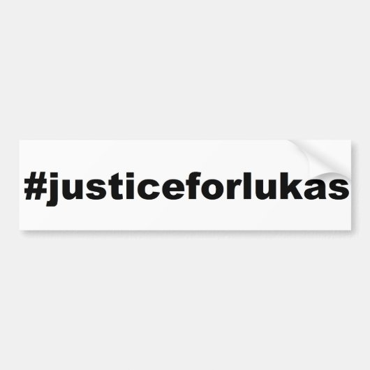 #justiceforlukas バンパーステッカー (正面)