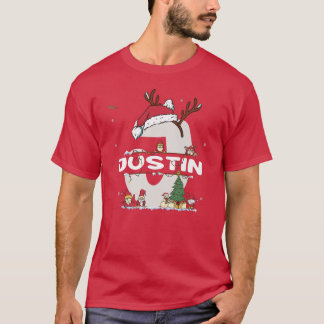 Justin Christmasw Justinクリスマスの名前おもしろい Tシャツ
