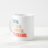 Justin The Man The Myth The Legend コーヒーマグカップ (正面左)