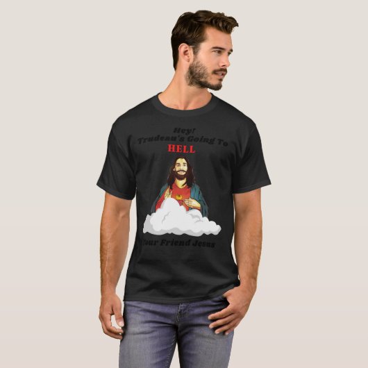 Justin Trudeau Going To Hell Essential T-Shirt Tシャツ (正面フル)