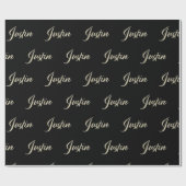 Justin Vorname Name edles Geschenkpapier Papier ラッピングペーパー (フラット)