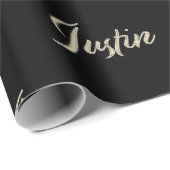 Justin Vorname Name edles Geschenkpapier Papier ラッピングペーパー (ロールコーナー)