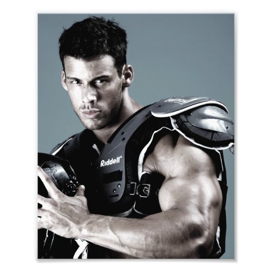 Justin Woltering Football Pose Photo - 8 x10 フォトプリント (正面)