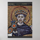 Justinian I, San Vitale (Ravenna) Choir Mosaics A ポスター (正面)