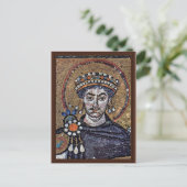 Justinian I, San Vitale (Ravenna) Choir Mosaics A ポストカード (スタンド正面)