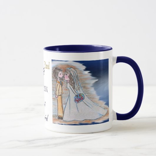 JustMarriedの新郎新婦のマグ マグカップ (右)