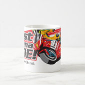 JustWannaRideのクラシックなロゴのマグ コーヒーマグカップ (中央)