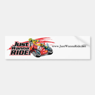 JustWannaRide.netのバンパーステッカー バンパーステッカー