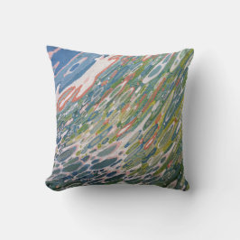 Juul著マイアミの枕のピンクおよび珊瑚の波 クッション