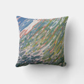 Juul著マイアミの枕のピンクおよび珊瑚の波 クッション (裏面)