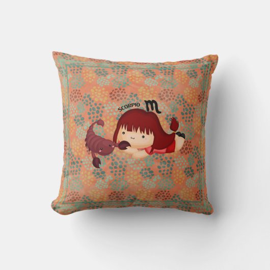 Juvenile Scorpio Throw Pillow クッション (正面)