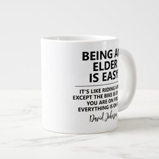 JWおもしろい長老ギフトアイディアパイオニア感謝ギフト ジャンボコーヒーマグカップ (正面右)