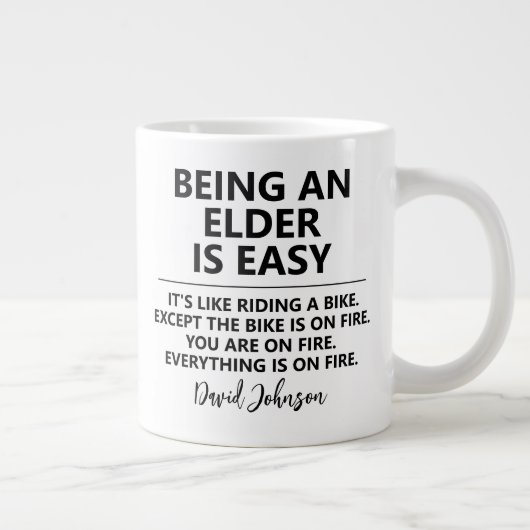 JWおもしろい長老ギフトアイディアパイオニア感謝ギフト ジャンボコーヒーマグカップ (右)