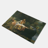 JWのウォーターハウスによるボートのShalottの女性 ドアマット (アングル)