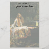 JWのウォーターハウスによるボートのShalottの女性 便箋 (正面)