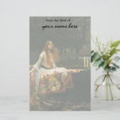 JWのウォーターハウスによるボートのShalottの女性 便箋 (スタンド正面)