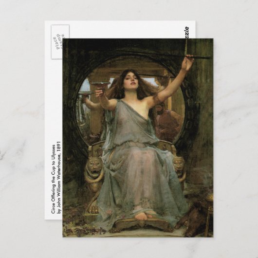 JWウォーターハウスがユリシーズに杯を捧げるサーチェ ポストカード (正面/裏面)