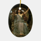 JWウォーターハウスでユリシーズにカップを提供するサーチェ セラミックオーナメント (正面)