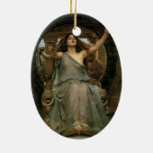 JWウォーターハウスでユリシーズにカップを提供するサーチェ セラミックオーナメント (裏面)