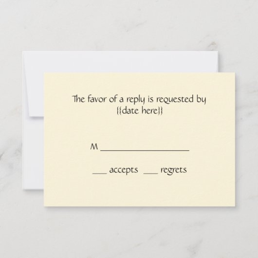 JWウォーターハウスのトリスタンとイゾー結婚ド 出欠カード (裏面)