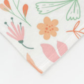 JWカスタムバプテスマ姉妹への贈り物 – ピンクフローラ フリースブランケット (角)