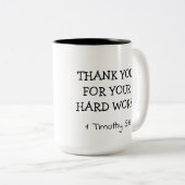 JWカスタム長老ギフトお世話になった懸命 ツートーンマグカップ (正面右)