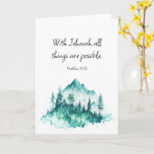 JWカード、マタイ19:26 | JW折り畳みグリーティングカード カード (黄色い花)