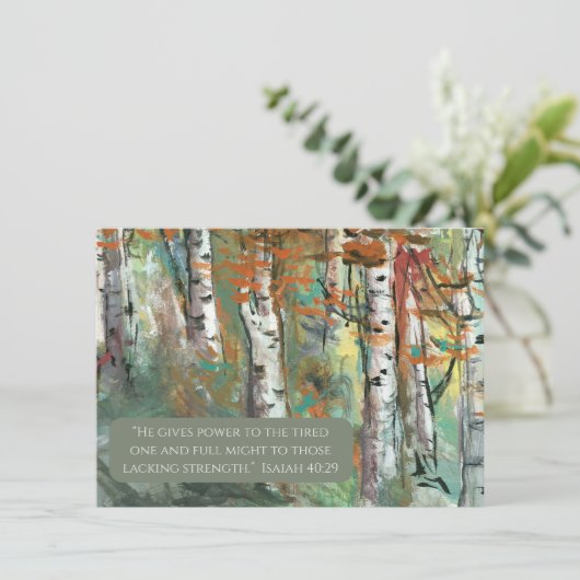 JWカード – 樺の木ツリー – Isa 40:29 (スタンド正面)