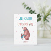 JWキッズギフト1ピーター5:7気にエホバフォーユ ポストカード (スタンド正面)