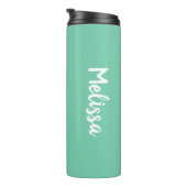 JWギフトパーソナライズされた最高のライフエバー – Green Ther タンブラー (回転右)