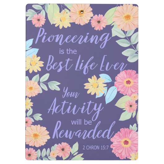 JWギフト先駆者生最高の活き クリップボード (裏面)