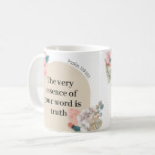 JWギフト2023年文字詩篇119:160ボホアーチ コーヒーマグカップ (正面左)