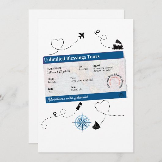 JWサーキットオーバーザーと妻サンキューカード 招待状 (正面/裏面)