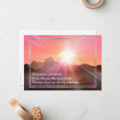 JWシンパカードピンクサンライズ ノートカード (正面/裏面インサイチュ)