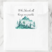 JWステッカー、マタイ19:26 | JWギフト スクエアシール (バッグ)