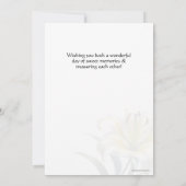 JWハッピーアニバーサリーカードイエロー&ホワイトリリー サンキューカード (裏面)