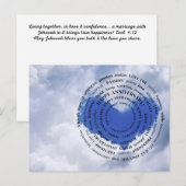 JWハッピーアニバーサリーカードハートin the clouds ポストカード (正面/裏面)