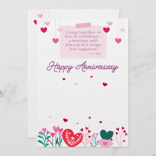 JWハッピーアニバーサリーカード サンキューカード (正面/裏面)