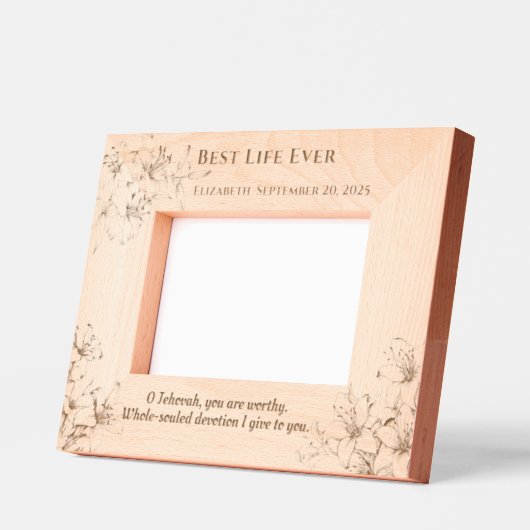 JWバプティスギフト – 新しい姉妹のための記念 レーザー彫刻フレーム (左)