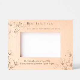 JWバプティスギフト – 新しい姉妹のための記念 レーザー彫刻フレーム